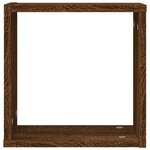 vidaXL Étagères murales sous forme cube 4 Pièces chêne marron 30x15x30cm