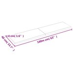 vidaXL Dessus de table bois massif traité bordure assortie