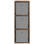 vidaXL Buffet avec tiroir Chêne fumé 30 5 x 27 x 84 5 cm