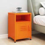 vidaXL Table de chevet Orange 35x35x51 cm Acier