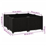 vidaXL Lit surélevé 80x80x38 cm Polypropylène