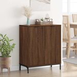 vidaXL Buffet Chêne marron 69 5 x 33 x 82 cm Bois d'ingénierie