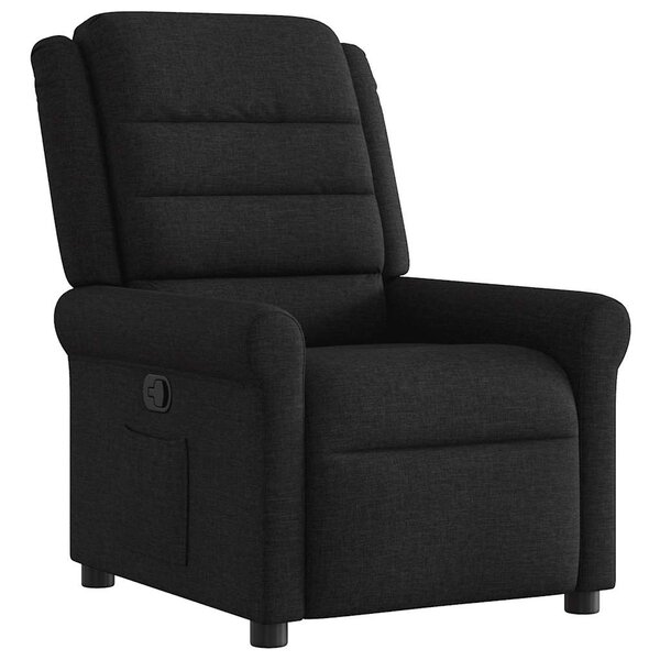 vidaXL Fauteuil inclinable Noir Tissu