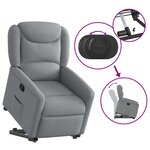 vidaXL Fauteuil inclinable Gris clair Tissu