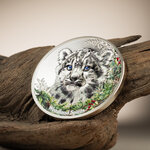 Monnaie SNOW LEOPARD Woodland Spirit 1 Oz Argent 500 Togorog Mongolia 2026 (PRÉCOMMANDE)