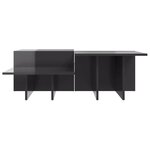 vidaXL Tables basses 2 Pièces gris brillant bois d'ingénierie