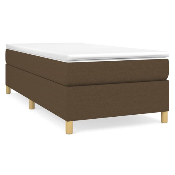 vidaXL Sommier à lattes de lit avec matelas Marron foncé 90x200 cm
