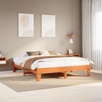 vidaXL Cadre de lit sans matelas cire marron 180x200cm bois pin massif
