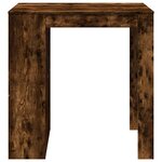vidaXL Table de bar chêne fumé 102x70x103 5 cm bois d'ingénierie