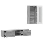 vidaXL Ensemble meuble TV FLORIN Gris Sonoma Bois d'ingénierie
