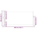 vidaXL Auvent latéral rétractable 140 x 300 cm Rouge