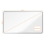 Tableau blanc laqué premium 16/9e h69 x l122 cm nobo