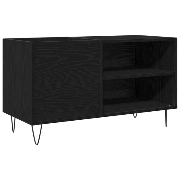 Meuble d'enregistrement vidaXL Chêne noir 84 5x38x48 cm Bois d'ingénierie