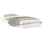vidaXL Cadre de lit surélevé Blanc 90 x 190 cm Bois massif en pin
