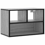 vidaXL Meuble TV sonoma gris 60x31x39 5 cm bois d'ingénierie et métal