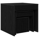 vidaXL Table basse 3 Pièces Chêne noir Bois d'ingénierie