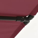 vidaXL Parasol de jardin et mât en aluminium 2x1 5 m rouge bordeaux