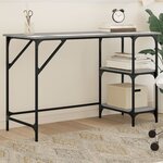 vidaXL Bureau sonoma gris 120x50x75 cm métal et bois d'ingénierie