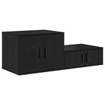 Armoire de rangement vidaXL noire 108x41x40 cm en bois d'ingénierie