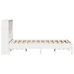 vidaXL Lit bibliothèque sans matelas blanc 140x190 cm bois pin massif