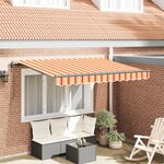 vidaXL Auvent Rétractable Jaune et Orange et Anthracite Large
