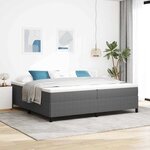 vidaXL Cadre de lit Gris clair 200 x 200 cm Tissu en velours côtelé