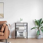 vidaXL Étagère Gris Sonoma 60 x 29 5 x 81 cm Bois d'ingénierie