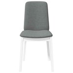 vidaXL Chaises à manger coussins 2 Pièces blanc bois massif caoutchouc