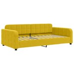 vidaXL Lit de jour avec lit gigogne jaune 100x200 cm velours