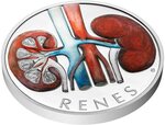 Pièce de monnaie en Argent 1 Dollar g 31.1 (1 oz) Millésime 2025 Human Body KIDNEYS