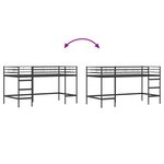 vidaXL Lit mezzanine pour enfants Noir 90 x 200 cm