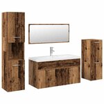 vidaXL Ensemble de meubles salle de bain 5 Pièces bois d'ingénierie