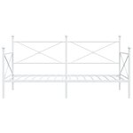 vidaXL Lit de repos sans matelas blanc 100x200 cm acier