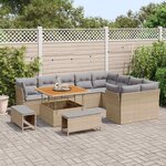 vidaXL Ensemble de canapé de jardin 12 Pièces beige et gris clair