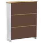 vidaXL Cabinet à chaussures Corona Blanc 99 x 32 x 122 cm Pin massif
