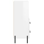 vidaXL Buffet Blanc brillant 34 5x34x90 cm Bois d'ingénierie