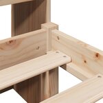 vidaXL Lit bibliothèque sans matelas 90x190 cm bois de pin massif