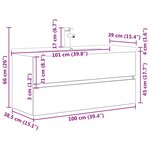 vidaXL Ensemble de meubles de salle de bain 2 Pièces gris béton