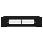 Meuble TV vidaXL avec LEDs Chêne Noir 135x39x30cm en bois d'ingénierie