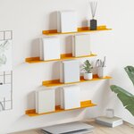 vidaXL Étagère flottante 4 Pièces Jaune moutarde 60 x 8 5 x 2 5 cm Acier