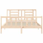 vidaXL Cadre de lit avec tête de lit 160x200 cm bois massif