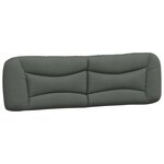 vidaXL Coussin de tête de lit gris foncé 180 cm tissu