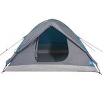 vidaXL Tente de camping à dôme 3 personnes bleu imperméable