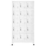 vidaXL Armoire à casiers Gris clair 90x40x180 cm Acier