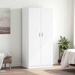vidaXL Garde-robe Blanc 80x52x180 cm Bois d’ingénierie