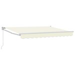 vidaXL Auvent rétractable Crème 3 x 2 m 100  Polyester et Aluminium