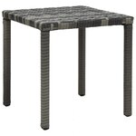 vidaXL Chaises longues avec table Résine tressée Anthracite