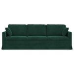 vidaXL Canapé Vert foncé 228 x 78 x 80 cm Velours