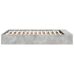 vidaXL Cadre de lit gris béton 140x190 cm bois d'ingénierie