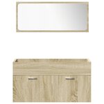 vidaXL Ensemble de meubles de salle de bain 4 Pièces chêne sonoma